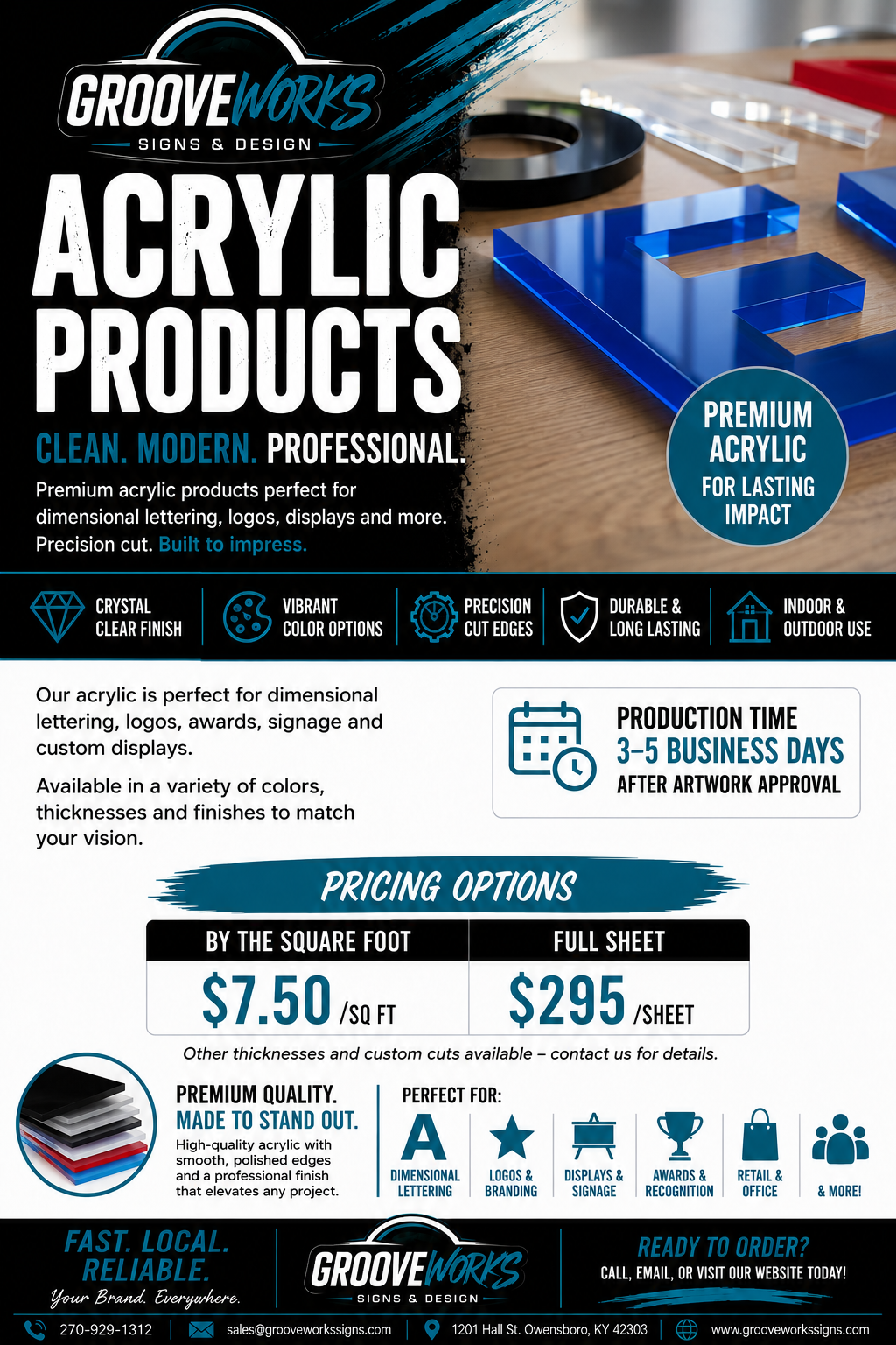 Custom Acrylic Lettering & Signs | Premium Acrylic Signage