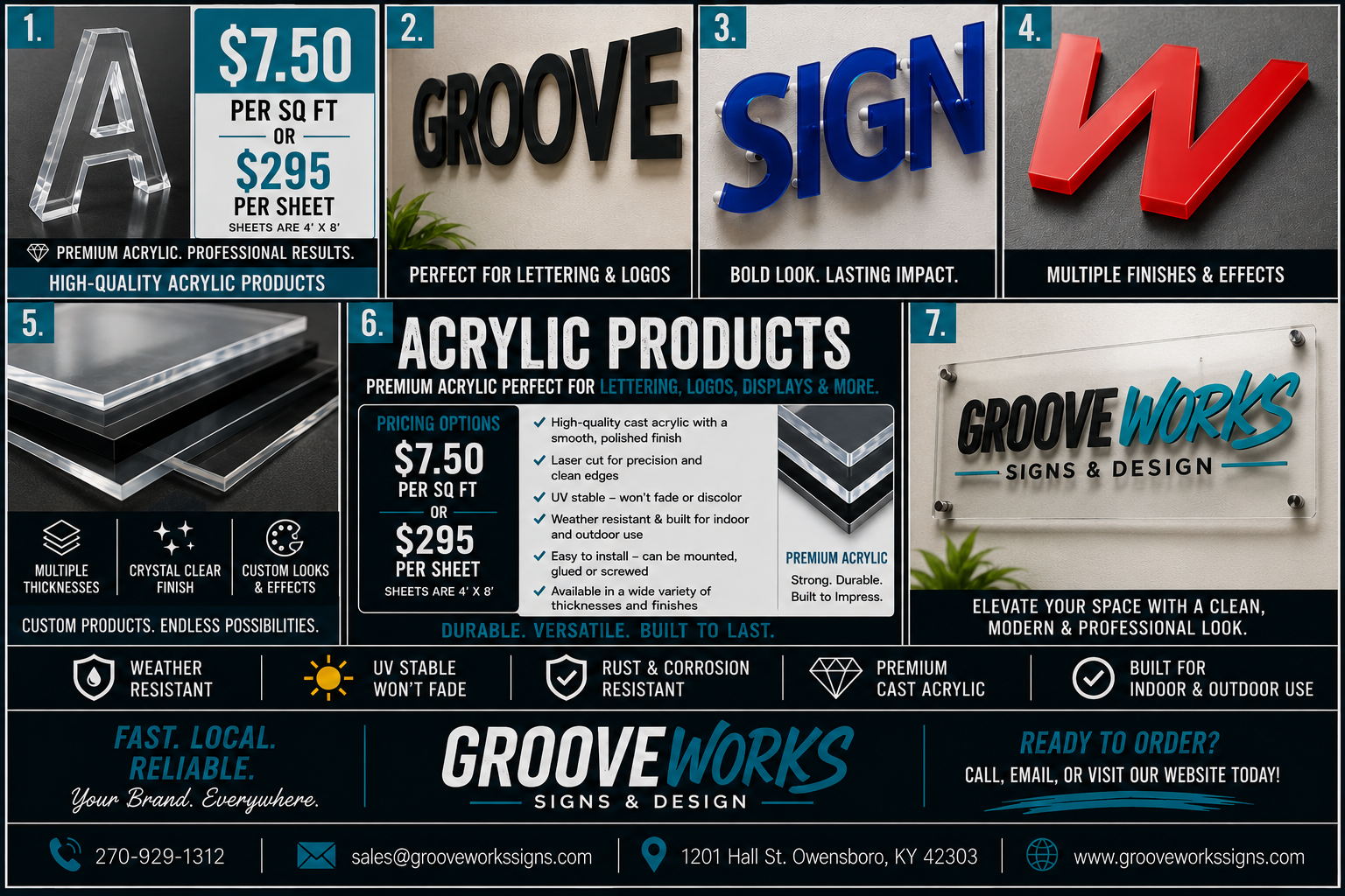 Custom Acrylic Lettering & Signs | Premium Acrylic Signage