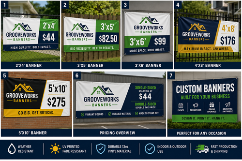 Custom Vinyl Banners – Durable Advertising Signs | Multiple Sizes Available