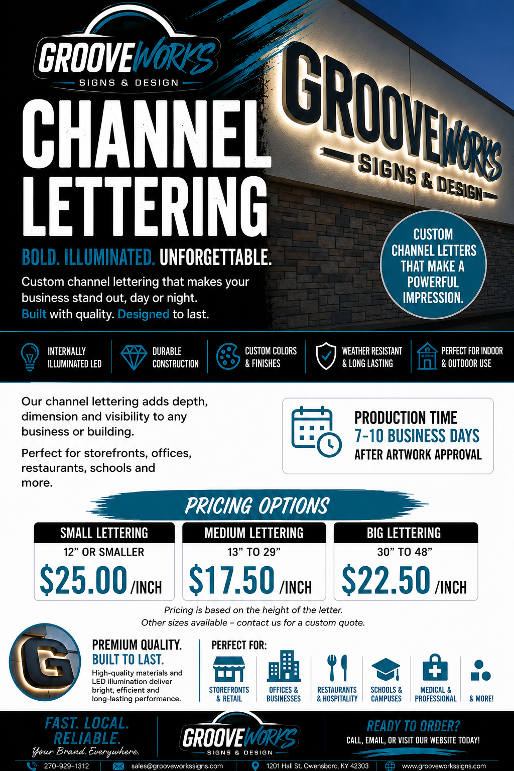 Custom Channel Lettering | Illuminated & Non-Illuminated Sign Letters