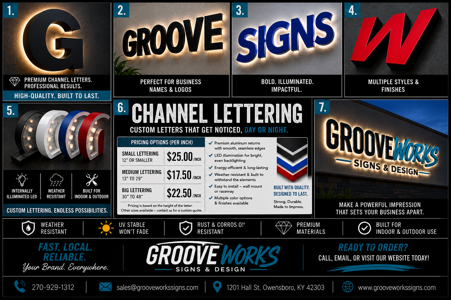 Custom Channel Lettering | Illuminated & Non-Illuminated Sign Letters