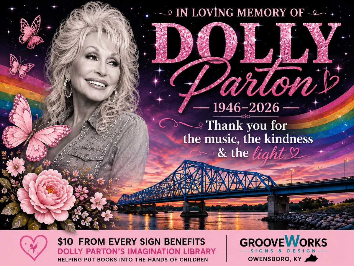 Dolly Parton Tribute Yard Sign – Owensboro Edition | Literacy Fundraiser