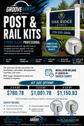 Post & Rail Sign Kits | Vinyl Frame System