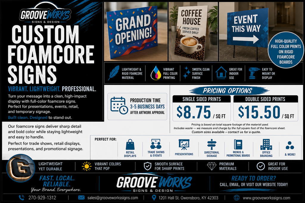 Custom Foamcore Signs | Full Color Rigid Board Prints