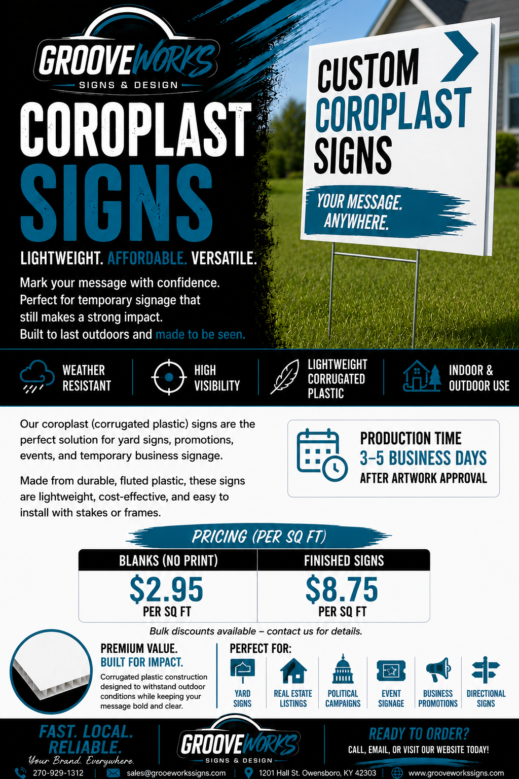 Custom Coroplast Signs | Event Signs & More