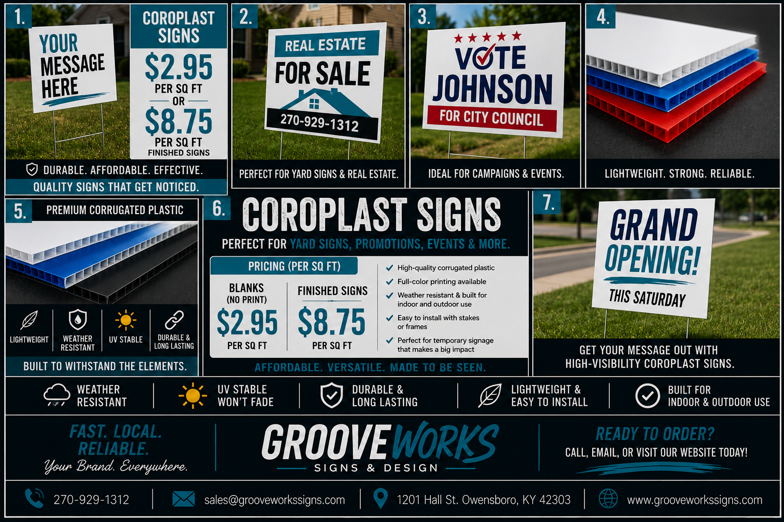 Custom Coroplast Signs | Event Signs & More