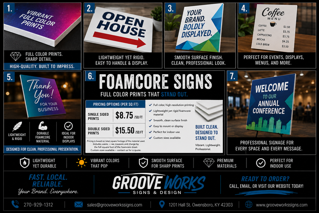 Custom Foamcore Signs | Full Color Rigid Board Prints