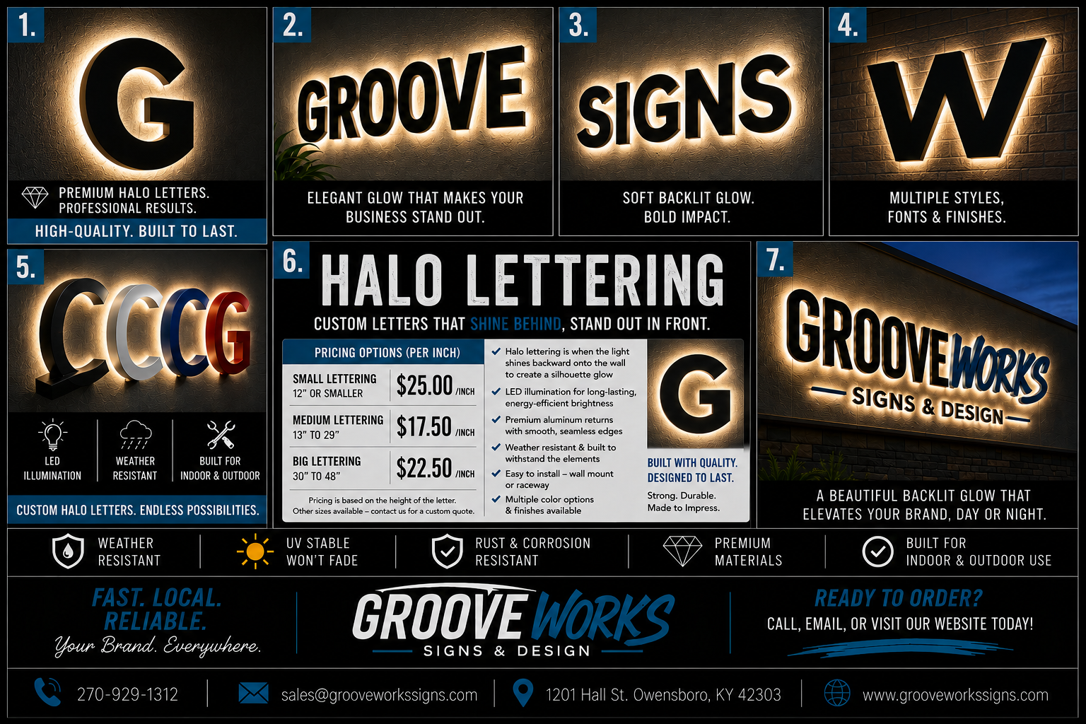 Halo Lettering | Backlit Letters