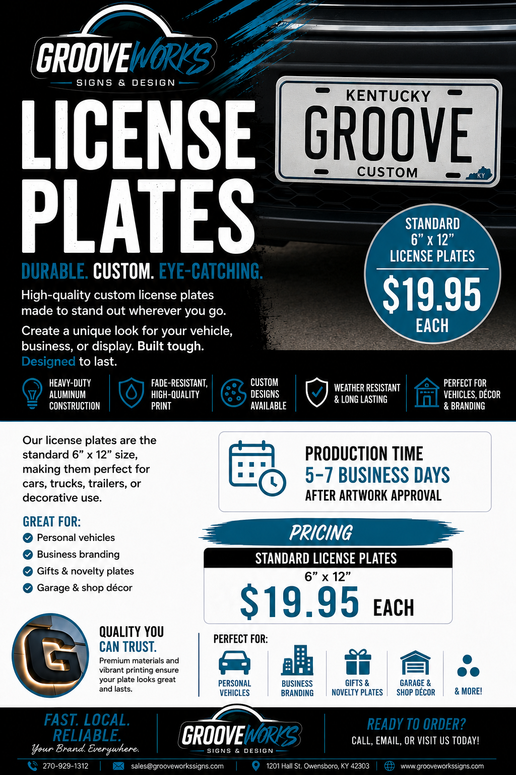 6" x 12" License Plates | Aluminum Plates