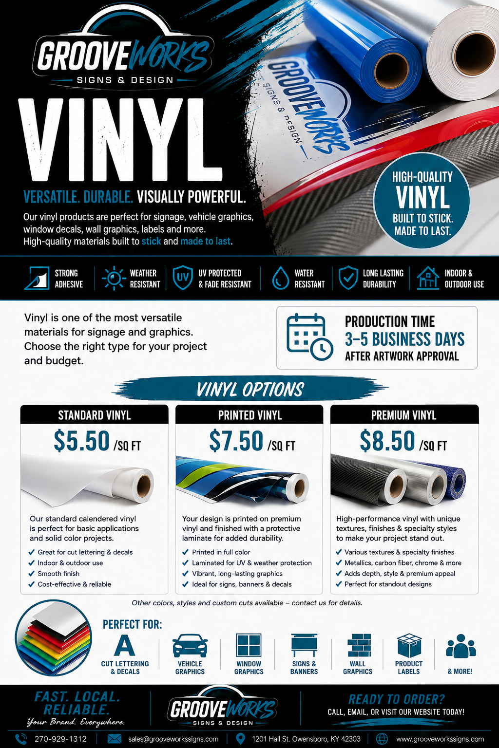 Custom Vinyl Graphics | Standard, Printed & Premium