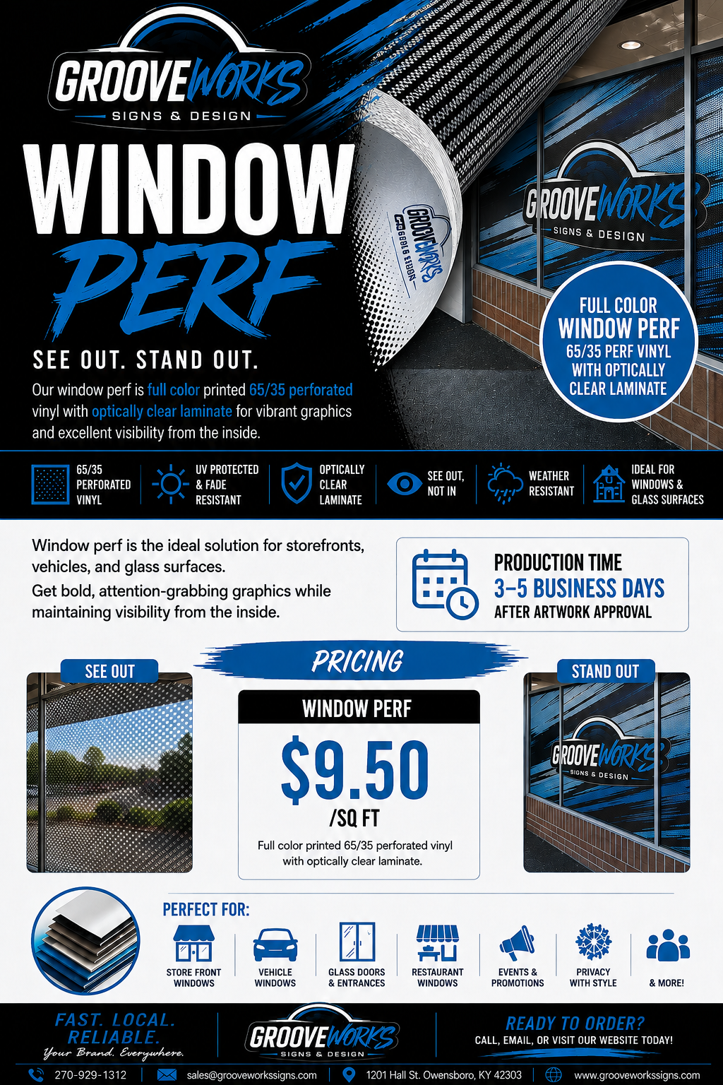 Custom Window Perf | One-Way Vision Window Wraps